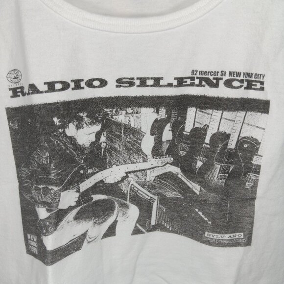 John Galt Radio Silence Cropped Raw Edge Tank Small Relaxed Fit - Picture 2 of 5